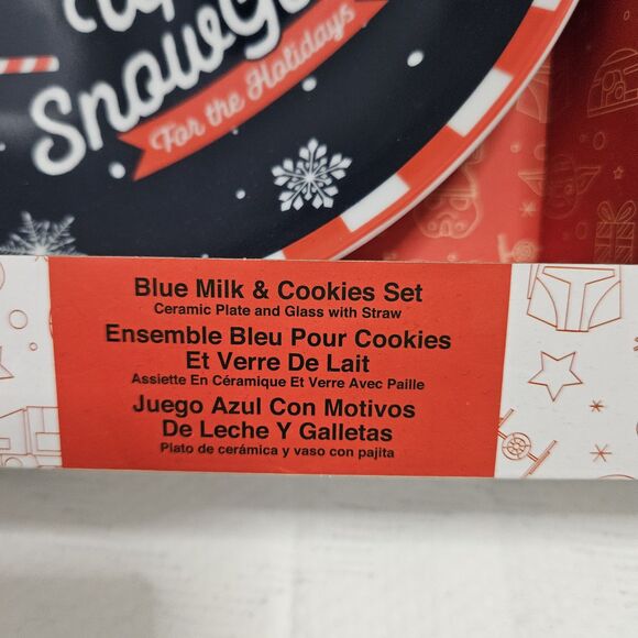 NEW Disney Star Wars Ewok 2pc Porcelain Milk and Cookies Christmas Santa Set NIB - Picture 4 of 6